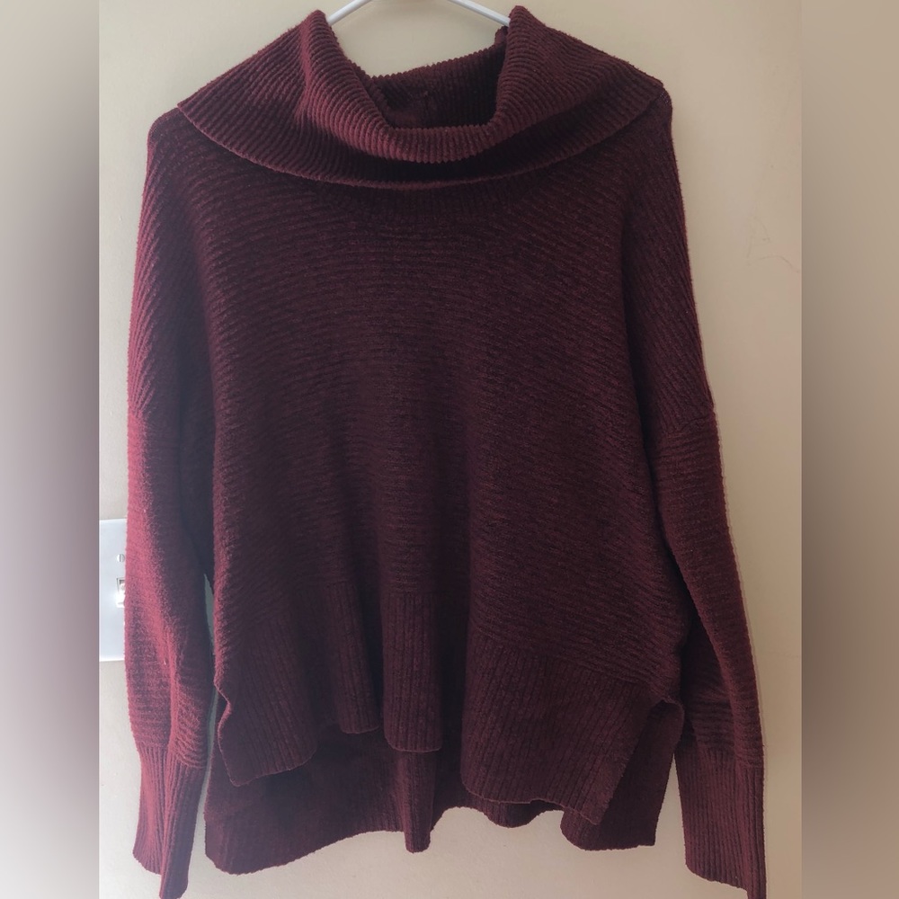 Time Tru Burgundy Sweater Plus Size XXL 18-20